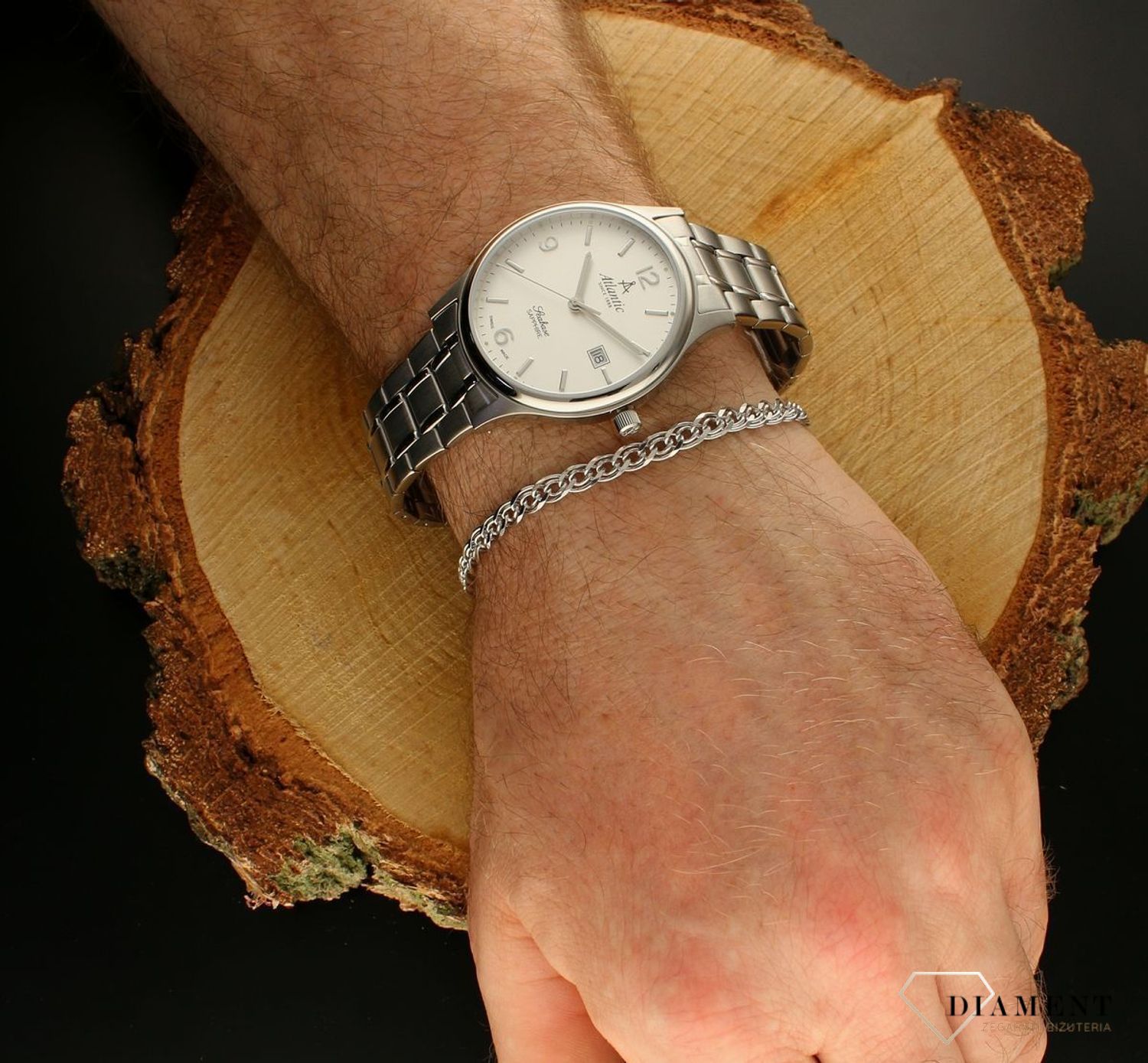 Srebrna bransoletka 925 mona lisa 5 mm rodowana DIA-BRA-759687R-80-925 5mm. Rodowana bransoletka wykonana jest z najwyższej próby srebra 925 o splocie mona lisa. Bransoletka srebrna mona lisa o wadze 6,30 gram, długości 21 cm oraz sz (1).jpg